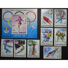 RUMANIA 1992 DEPORTES OLIMPICOS SERIE COMPLETA + HOJA BLOQUE NUEVA MINT